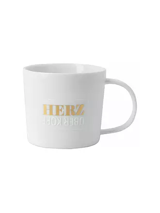 RAEDER | Tasse - Poesietasse 320ml Leben, Wunschkonzert | weiss